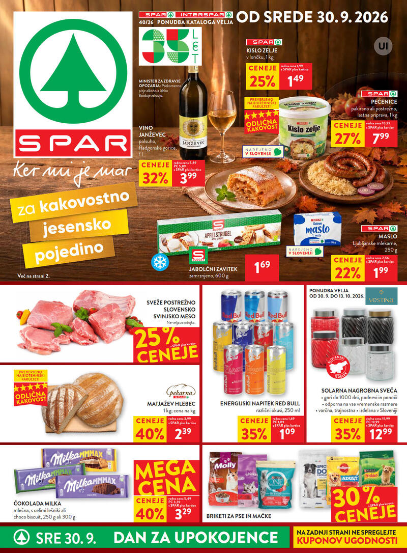 Spar katalog akcija Tedenska akcija