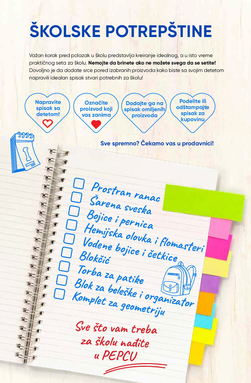 Pepco katalog sve za školu