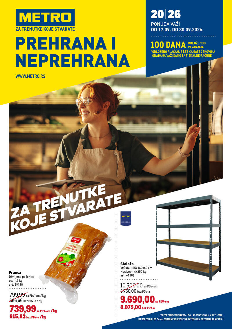 Metro katalog akcija Metro prehrana