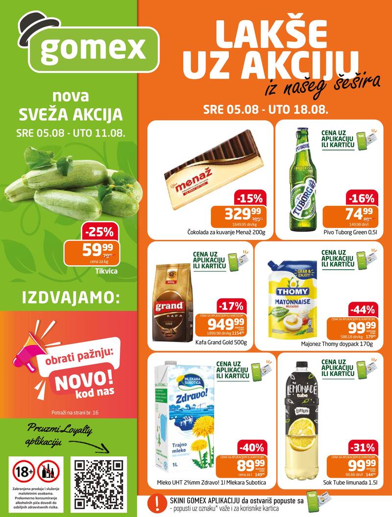 Gomex katalog akcija Gomex katalog hrana