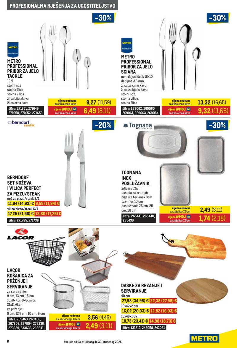 Metro gastro - ponuda proizvoda za ugostiteljstvo