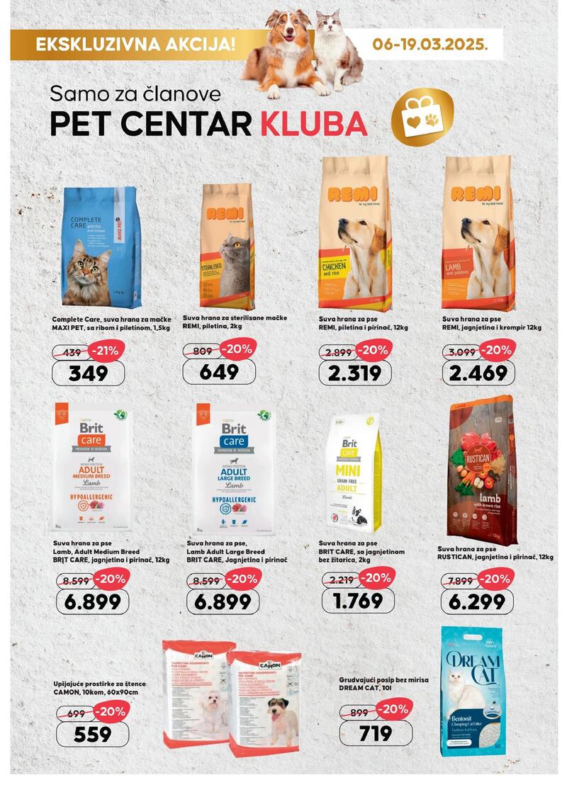 Pet centar akcijski katalog