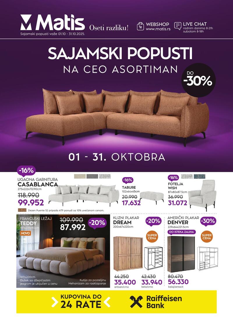 Matis nameštaj katalog akcija