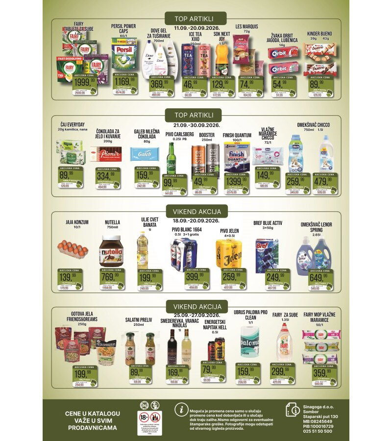 Sinagoga katalog akcija