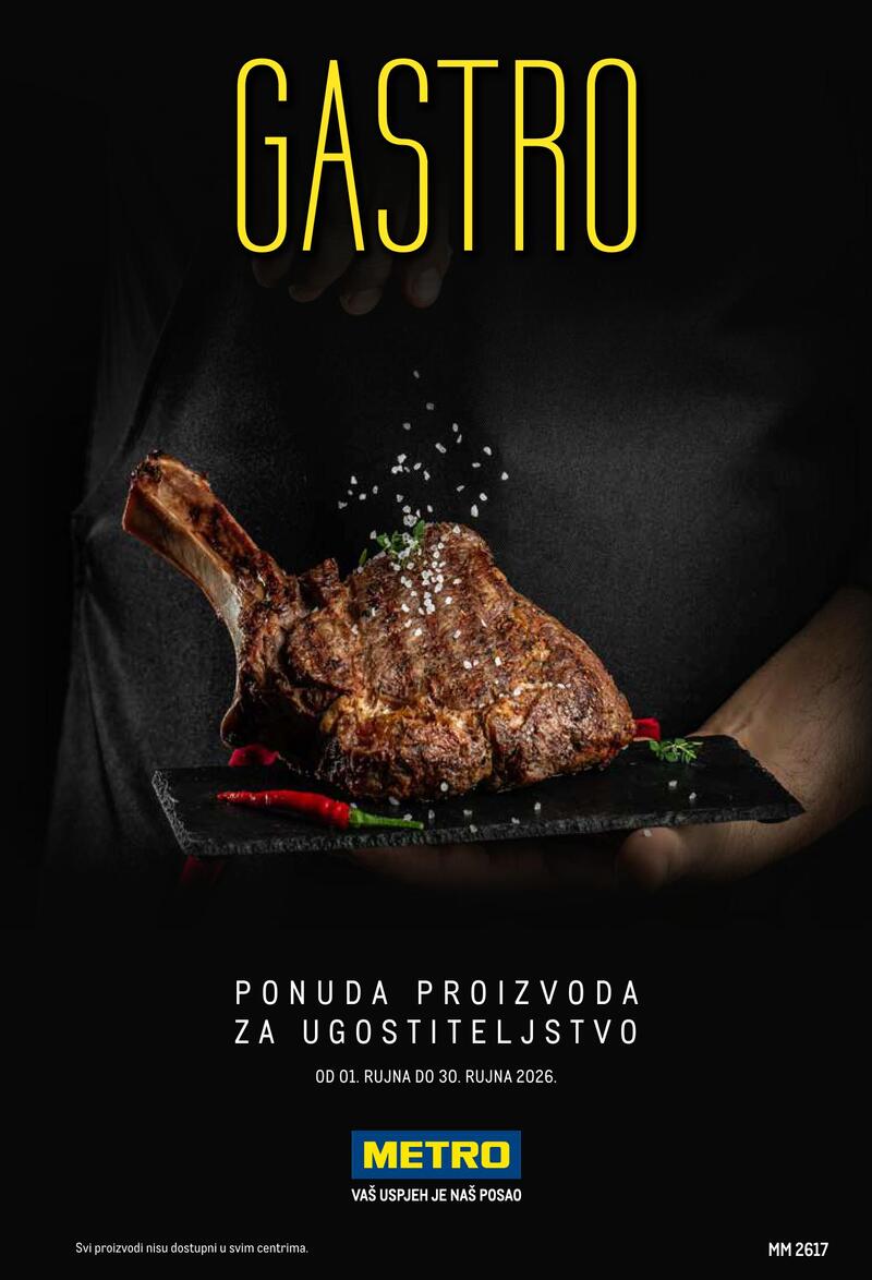 Metro gastro - ponuda proizvoda za ugostiteljstvo