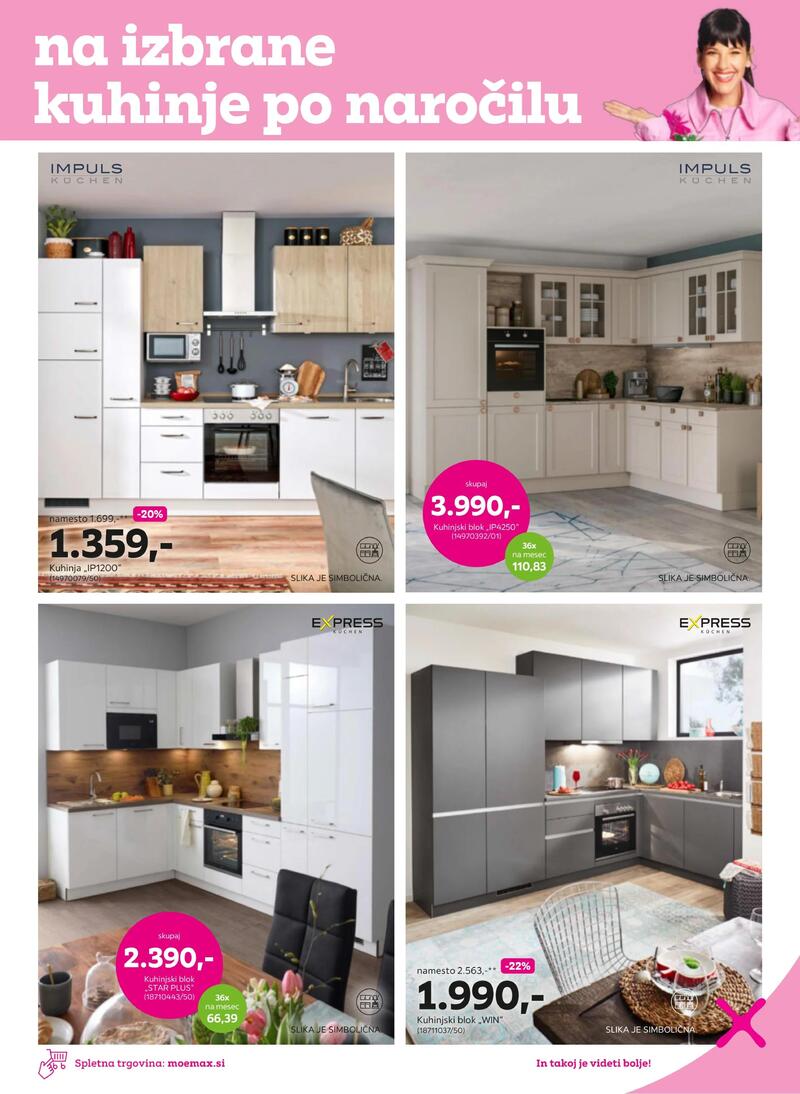 Mömax katalog - Do -65% na izbrane kuhinje po naročilu