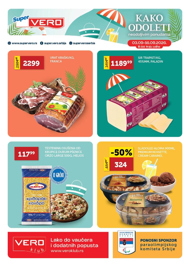 Super Vero katalog akcija Katalog hrana