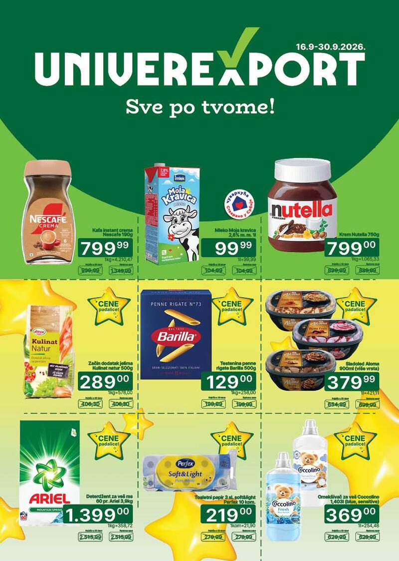Univerexport katalog akcija Univerexport katalog hrana
