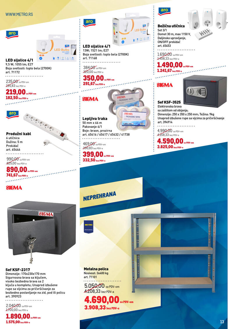 Metro katalog - Neprehrana