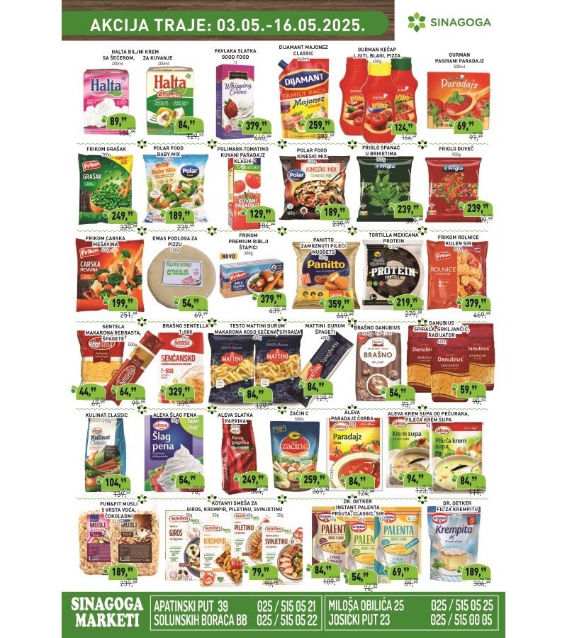 Sinagoga katalog akcija