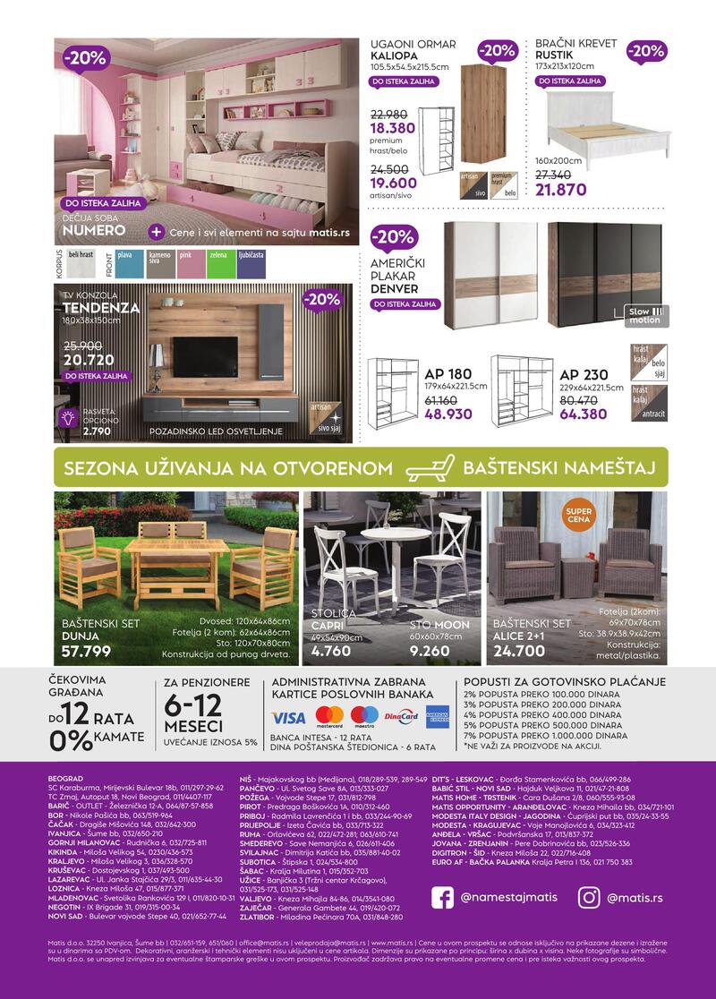 Matis nameštaj katalog akcija