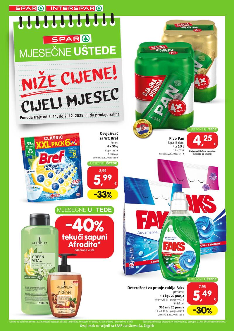 Spar mjesečne uštede