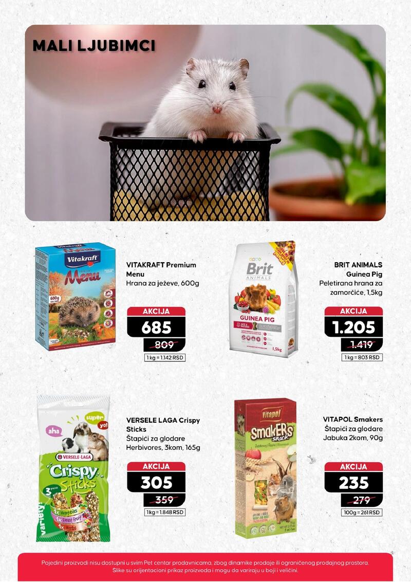 Pet centar akcijski katalog