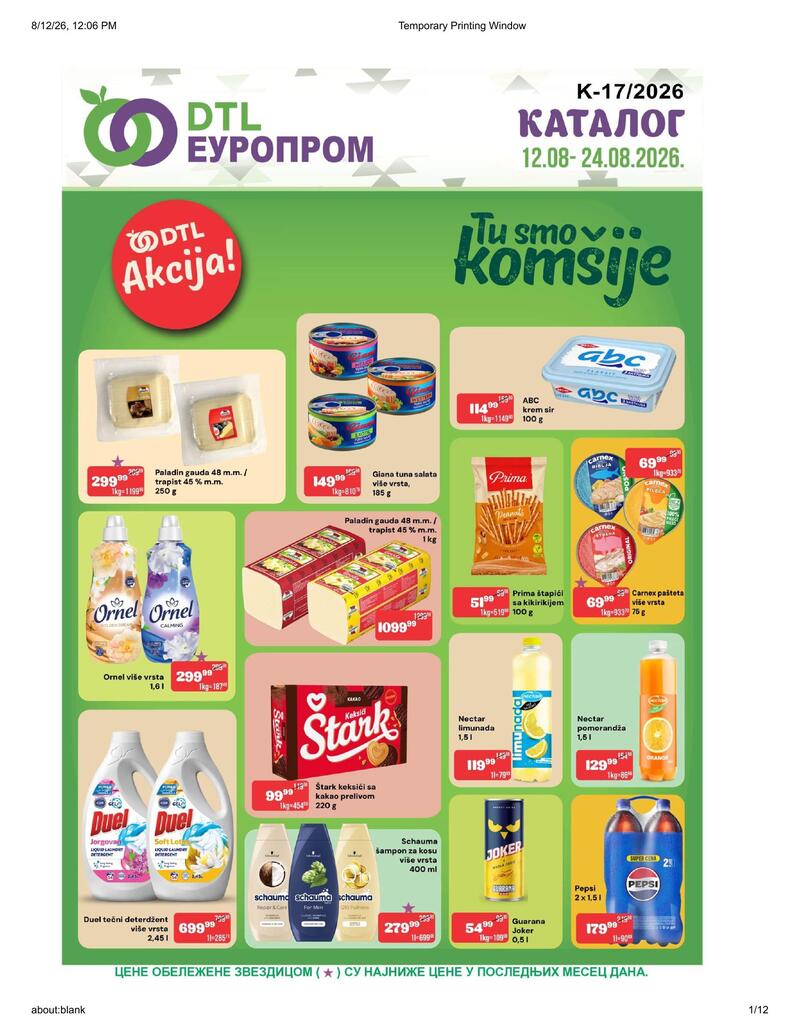 Europrom katalog akcija Europrom katalog hrana