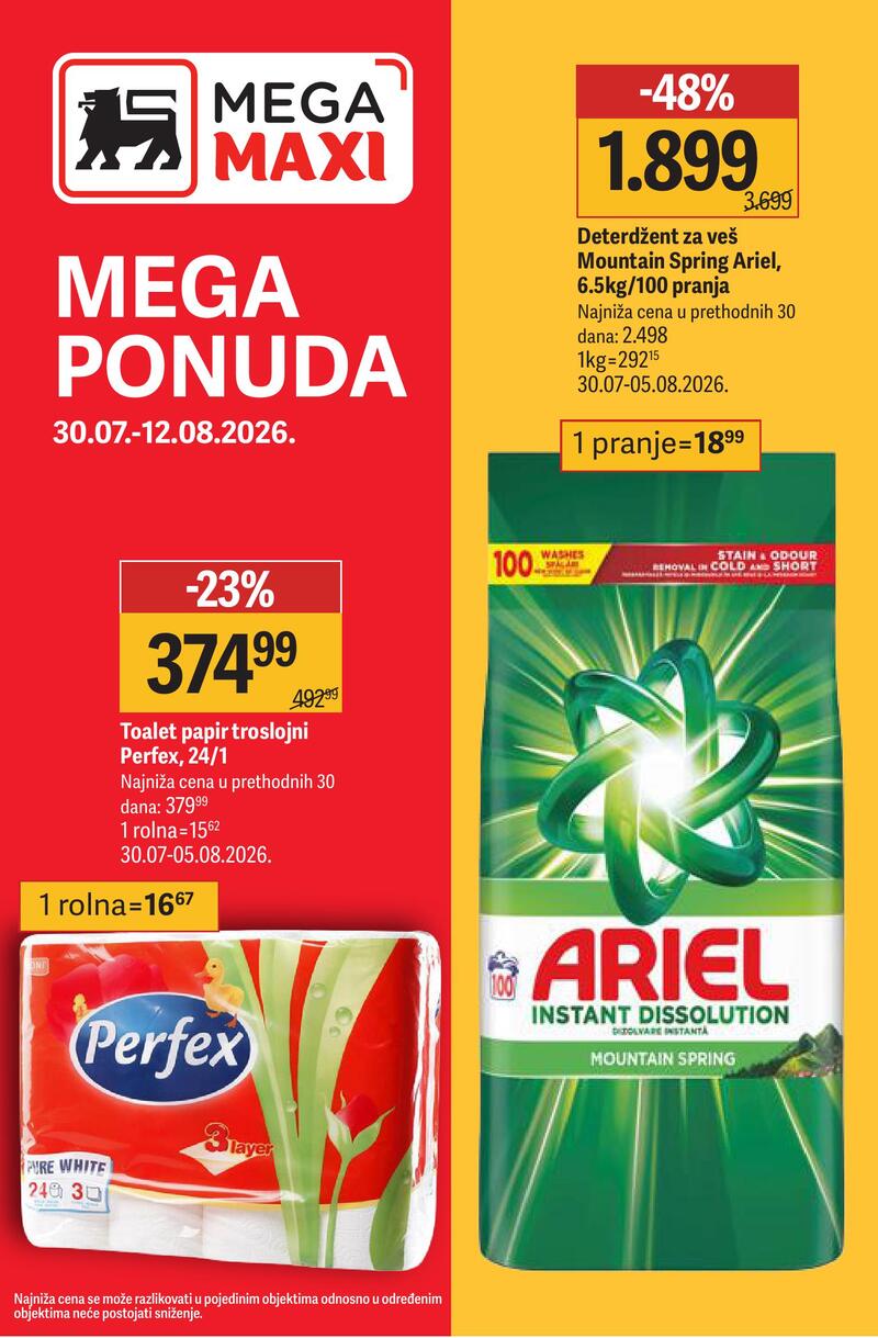 Mega Maxi katalog akcija Nedeljna akcija
