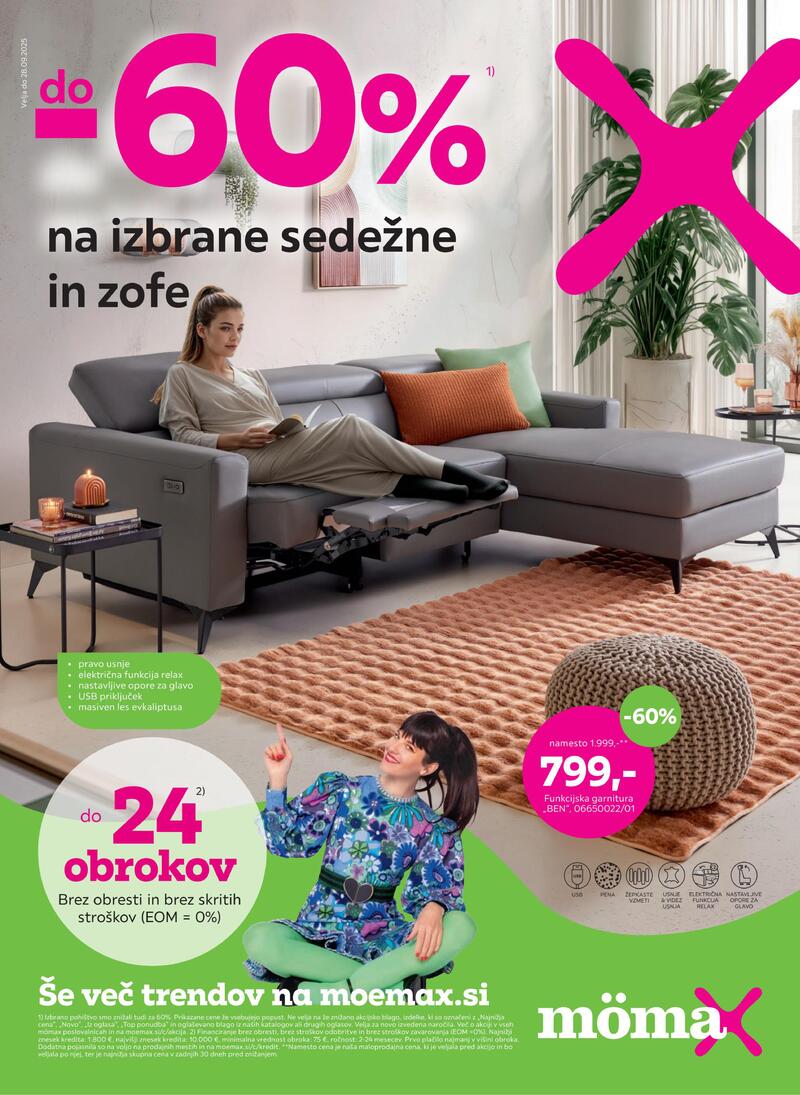 Mömax sedežne in zofe