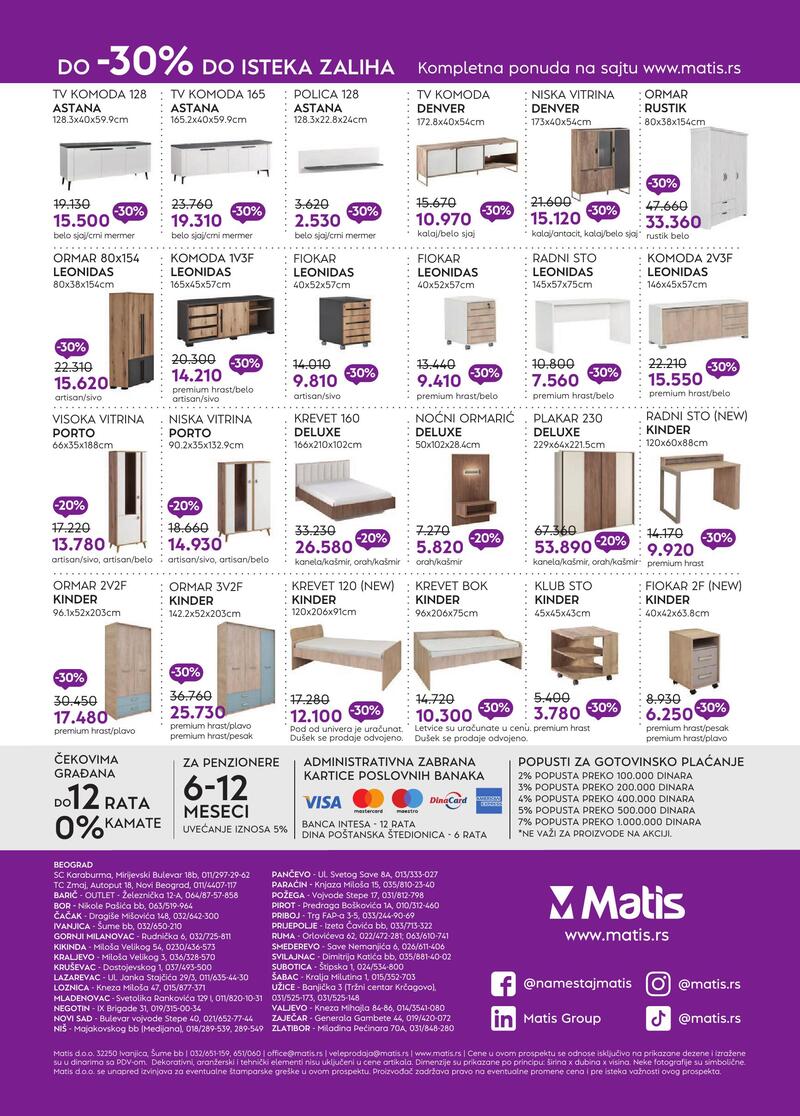 Matis nameštaj katalog akcija