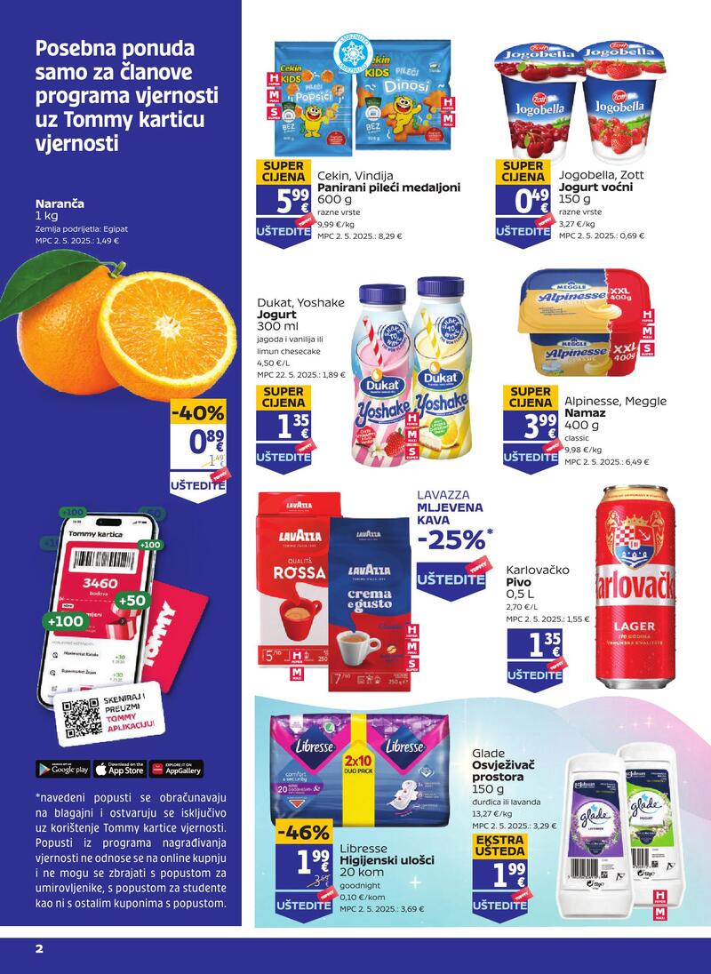 Tommy katalog akcija Pogodnosti za Tommy vjerne članove