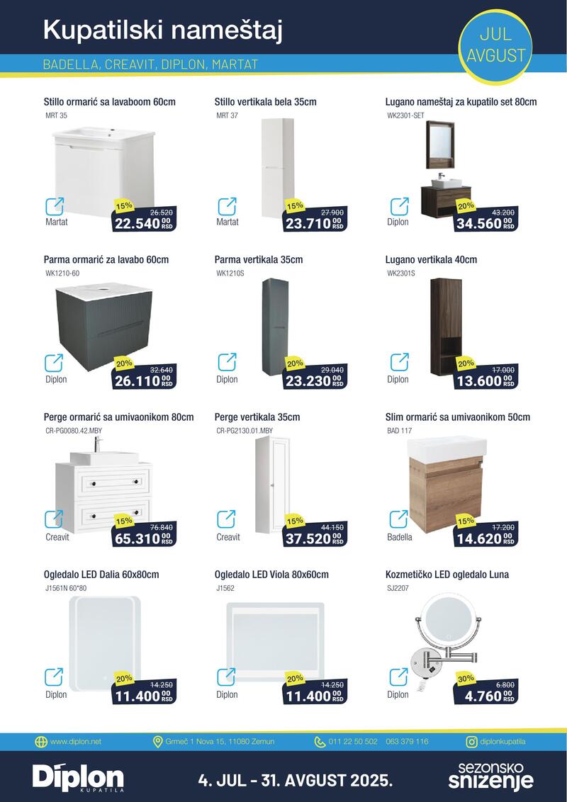Diplon kupatila katalog akcija