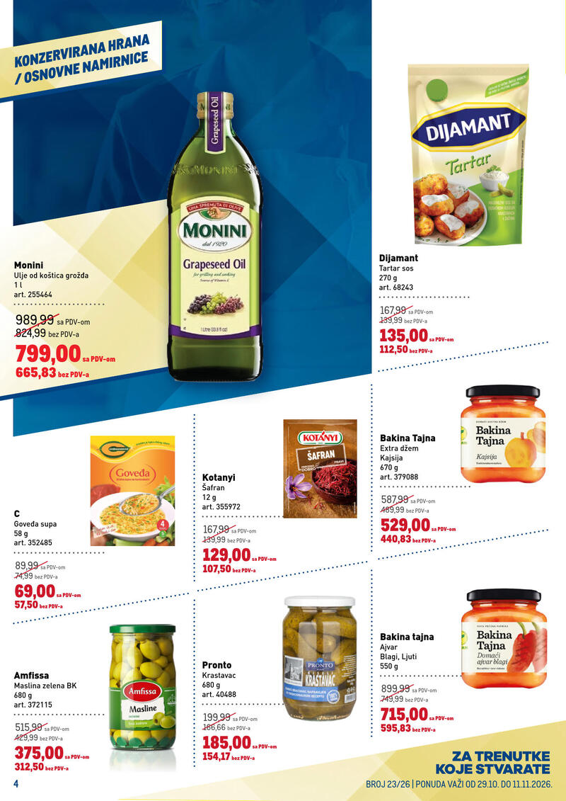 Metro katalog - Prehrana