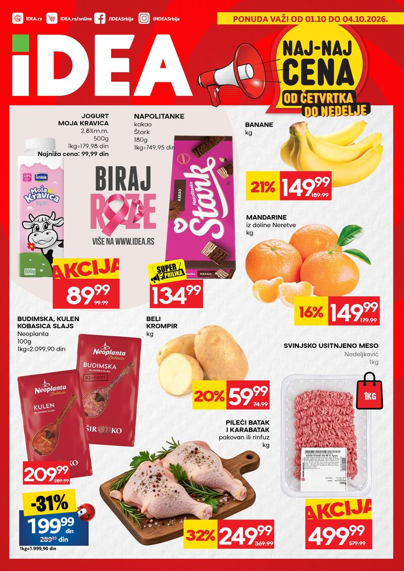 Idea katalog akcija Naj-naj cena od četvrtka do nedelje