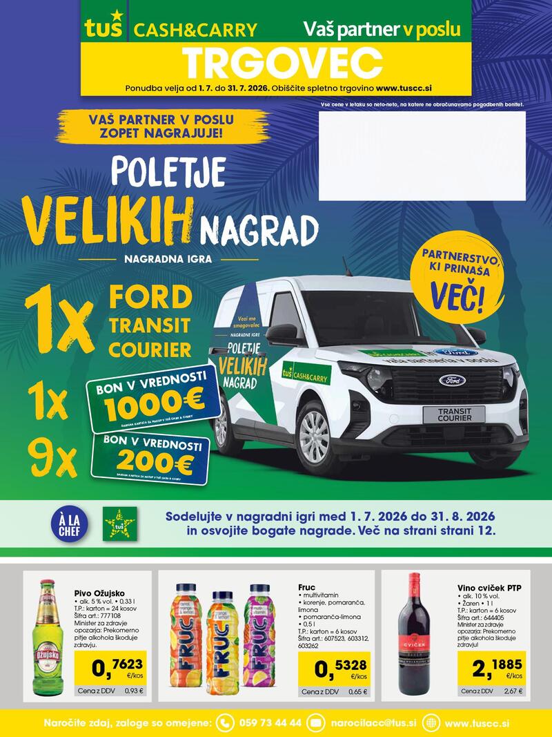 Tuš Cash & Carry katalog akcija Trgovec