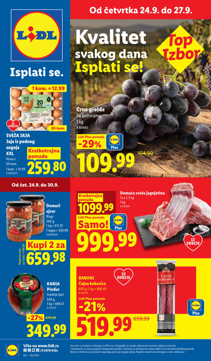Lidl katalog akcija Nedeljna akcija