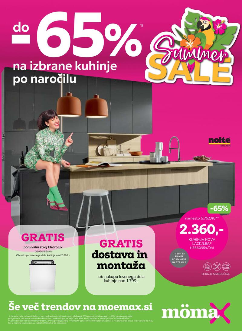 Mömax katalog akcija Do -65% na izbrane kuhinje po meri