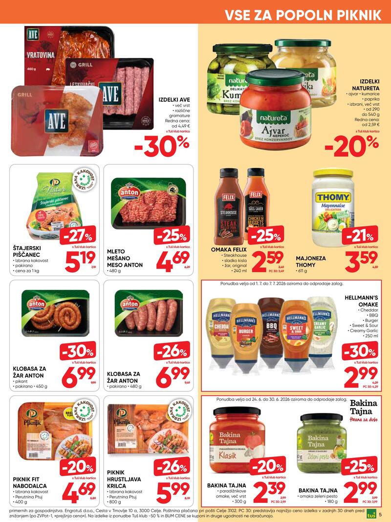 Tuš redni katalog