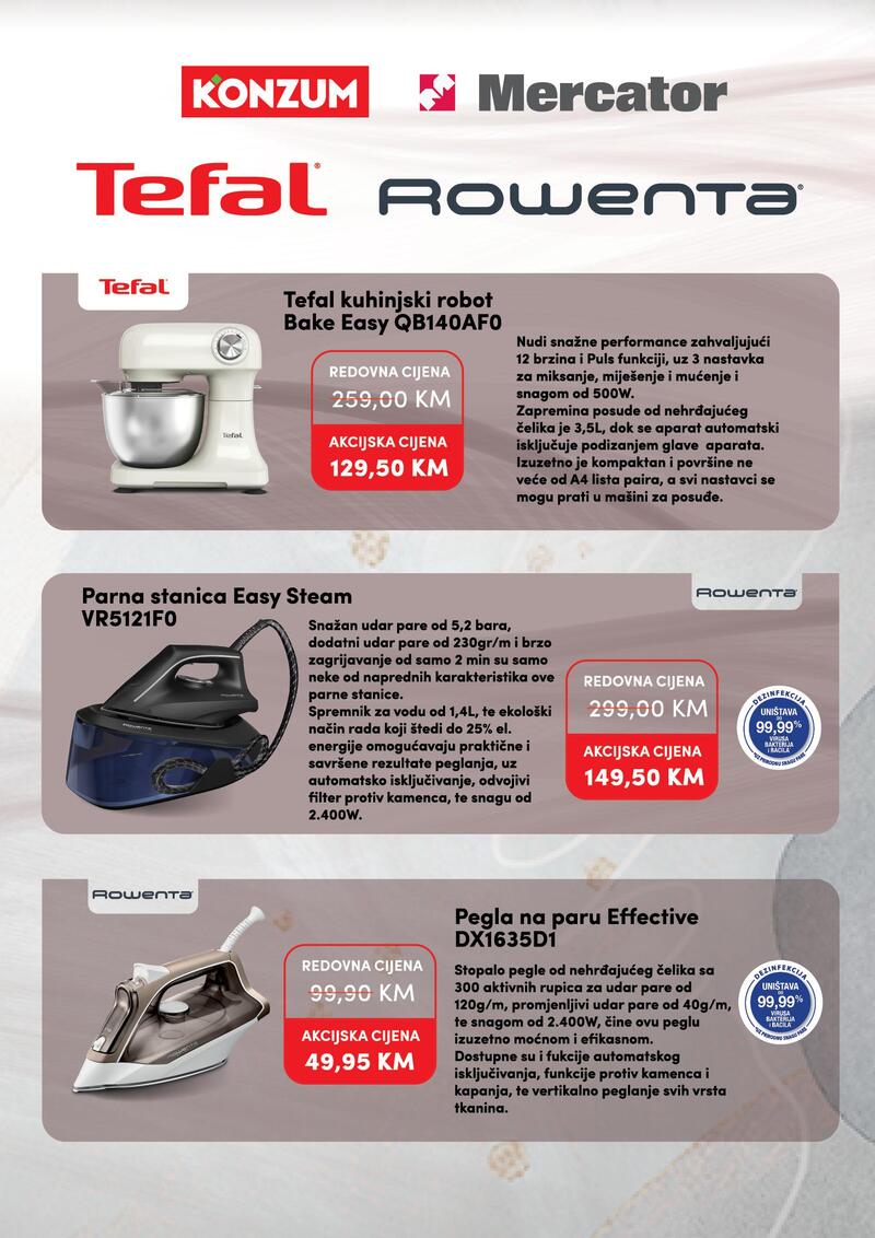 Konzum Tefal ljetne uštede