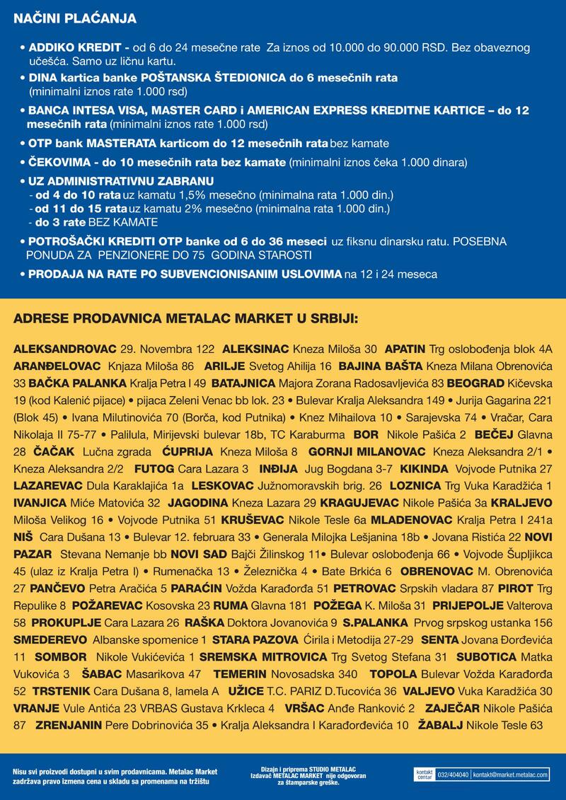 Metalac Market katalog akcija