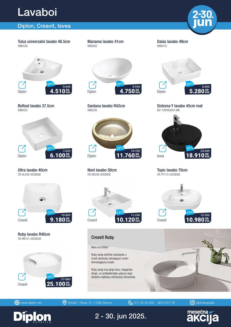 Diplon kupatila katalog akcija