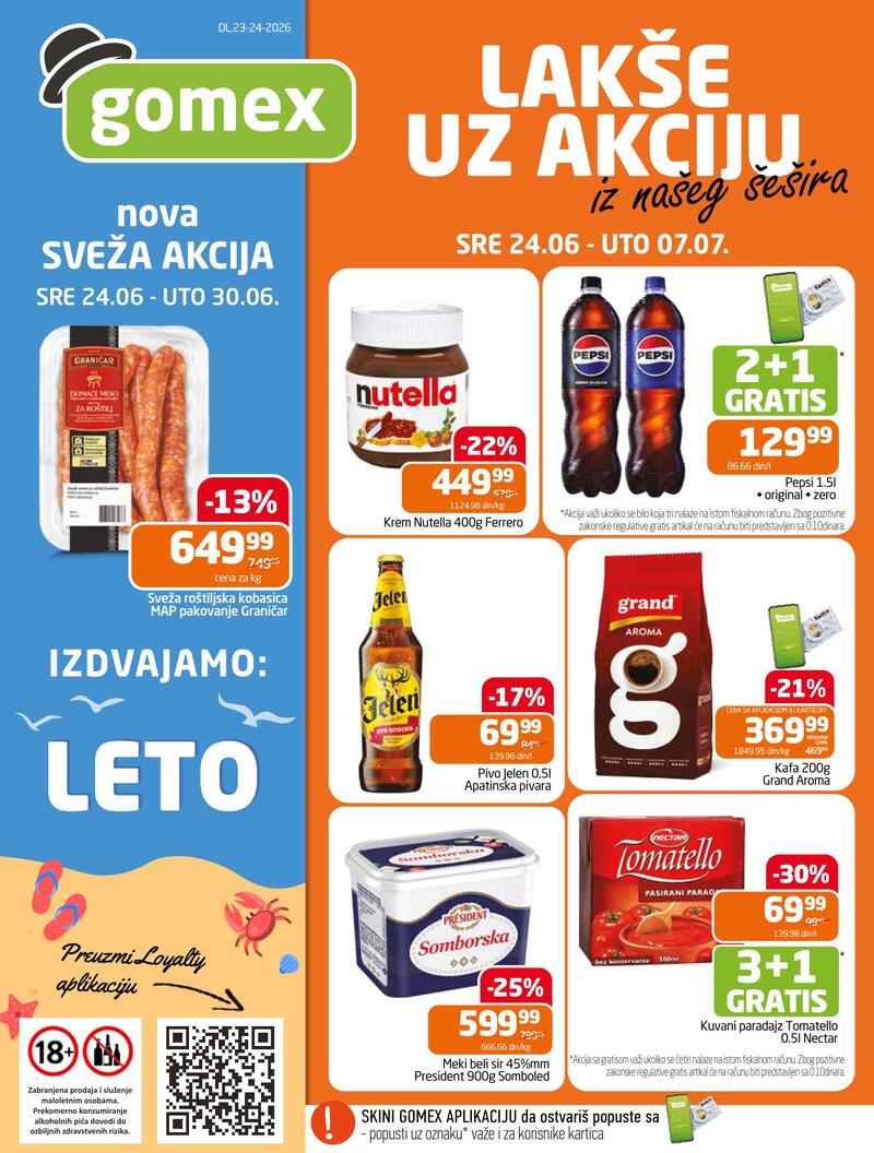 Gomex katalog akcija Gomex katalog hrana