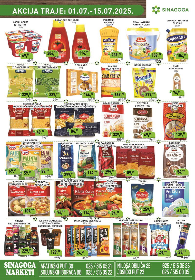 Sinagoga katalog akcija