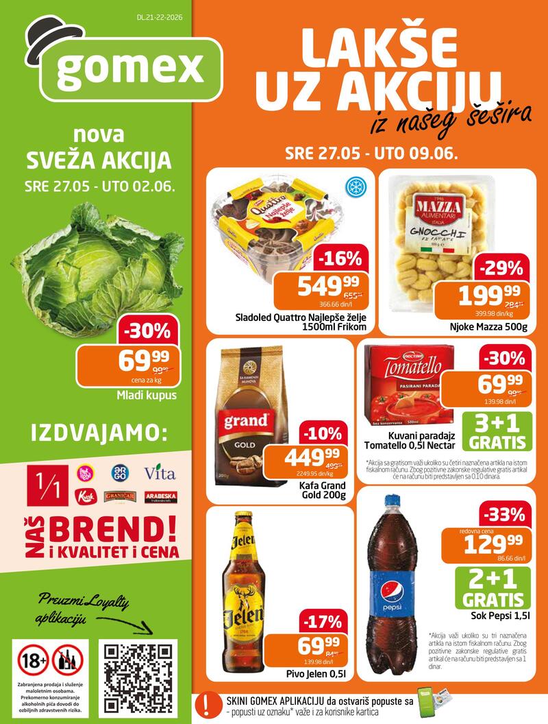 Gomex katalog akcija Gomex katalog hrana