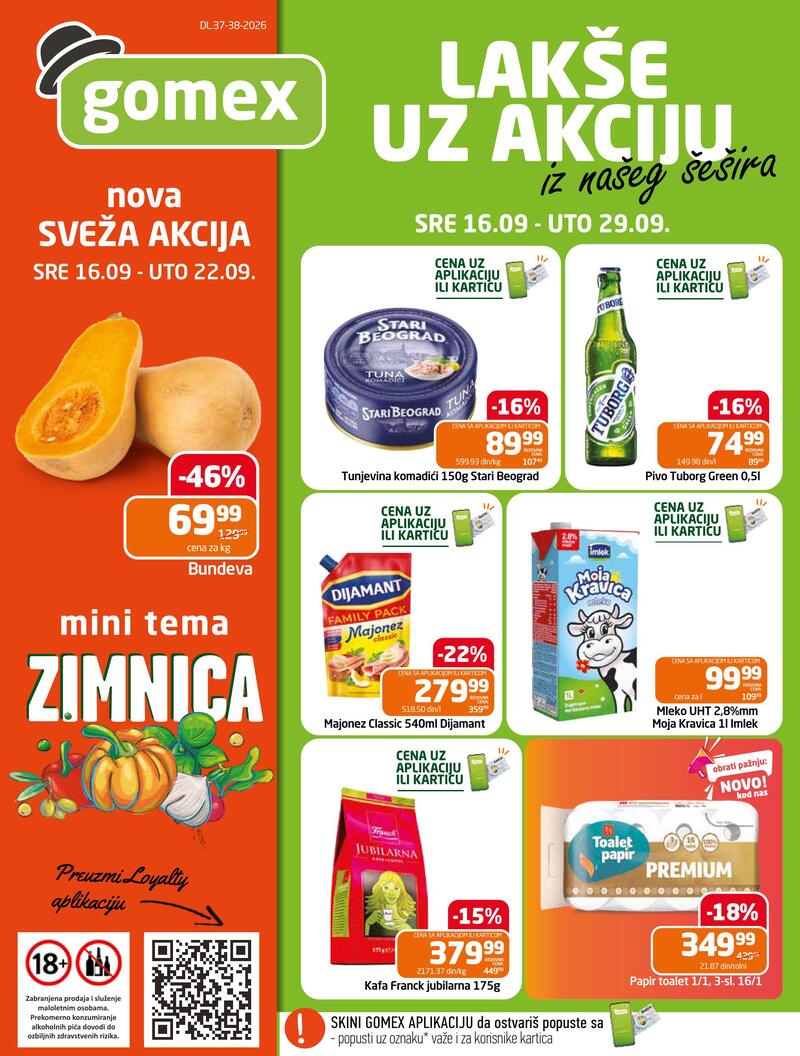 Gomex katalog akcija Gomex katalog hrana