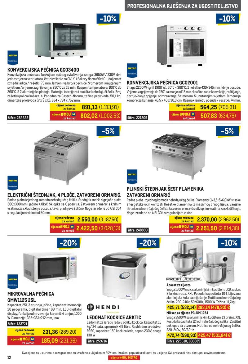 Metro katalog - Gastro ponuda proizvoda za ugostiteljstvo