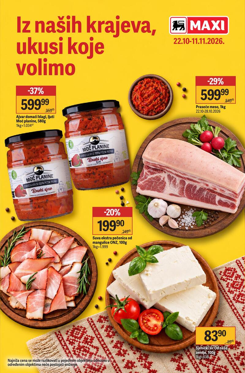 Maxi katalog akcija Iz naših krajeva, ukusi koje volimo