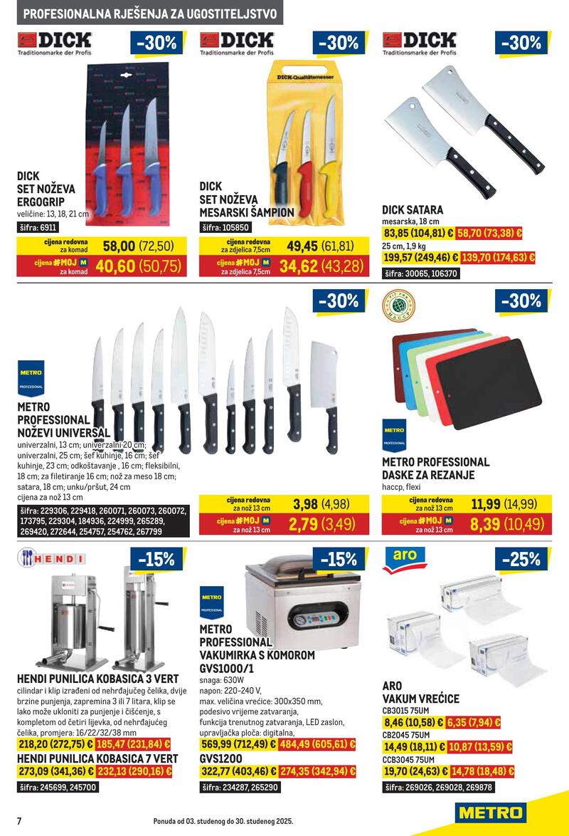 Metro gastro - ponuda proizvoda za ugostiteljstvo