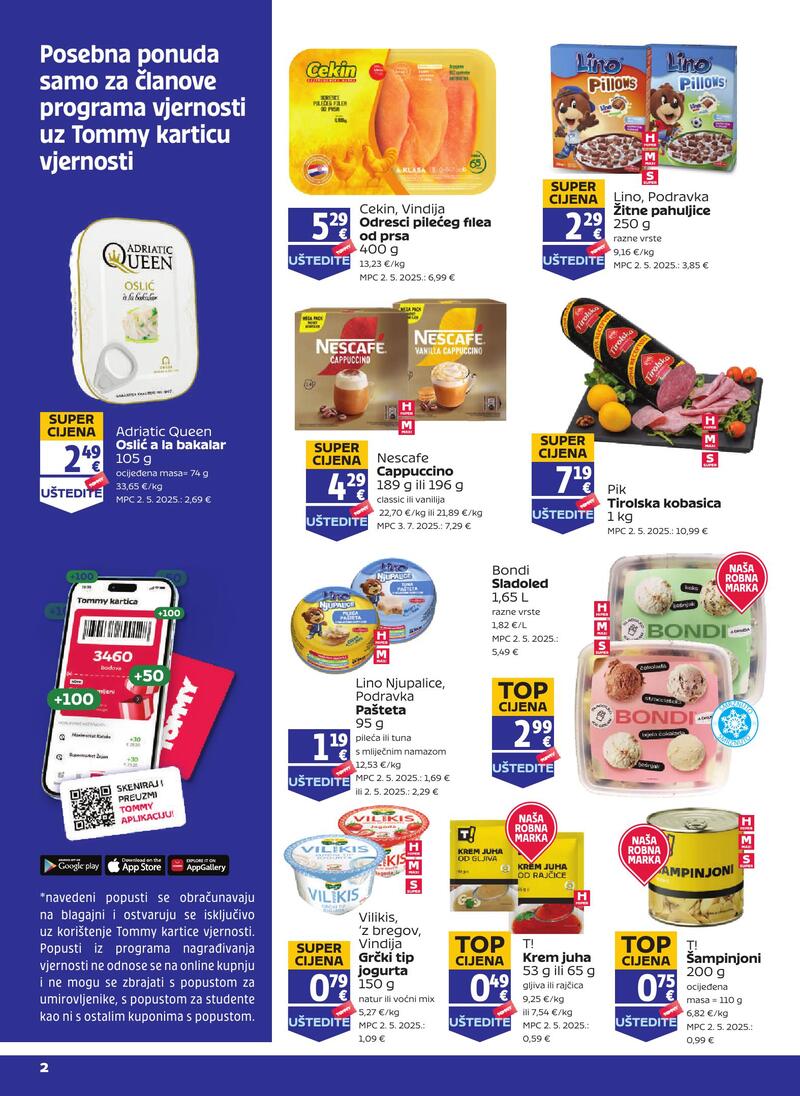 Tommy katalog akcija Pogodnosti za Tommy vjerne članove