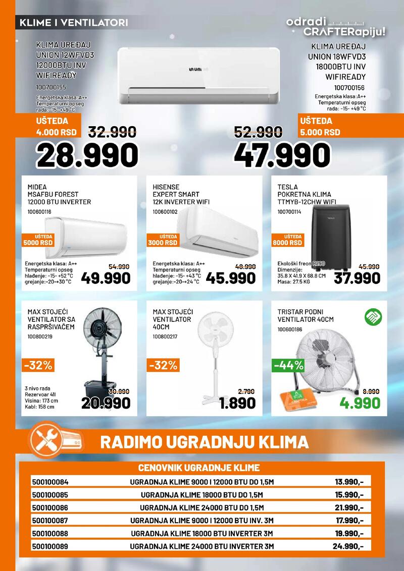 Crafter akcijski katalog
