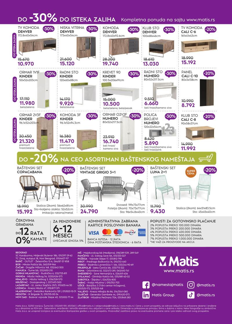 Matis nameštaj katalog akcija