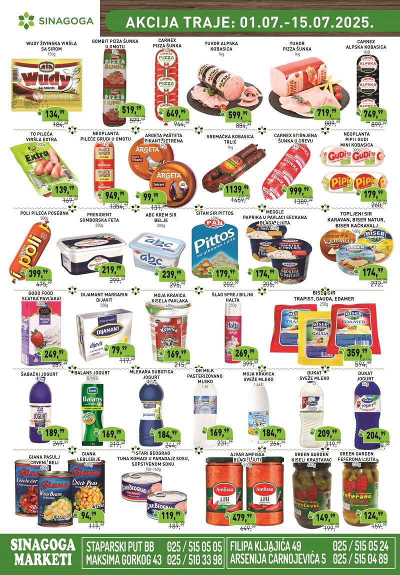 Sinagoga katalog akcija