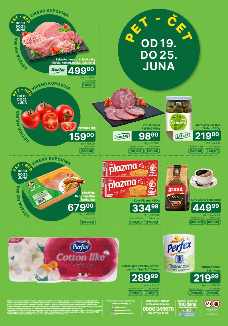 Univerexport katalog akcija Nedeljna akcija