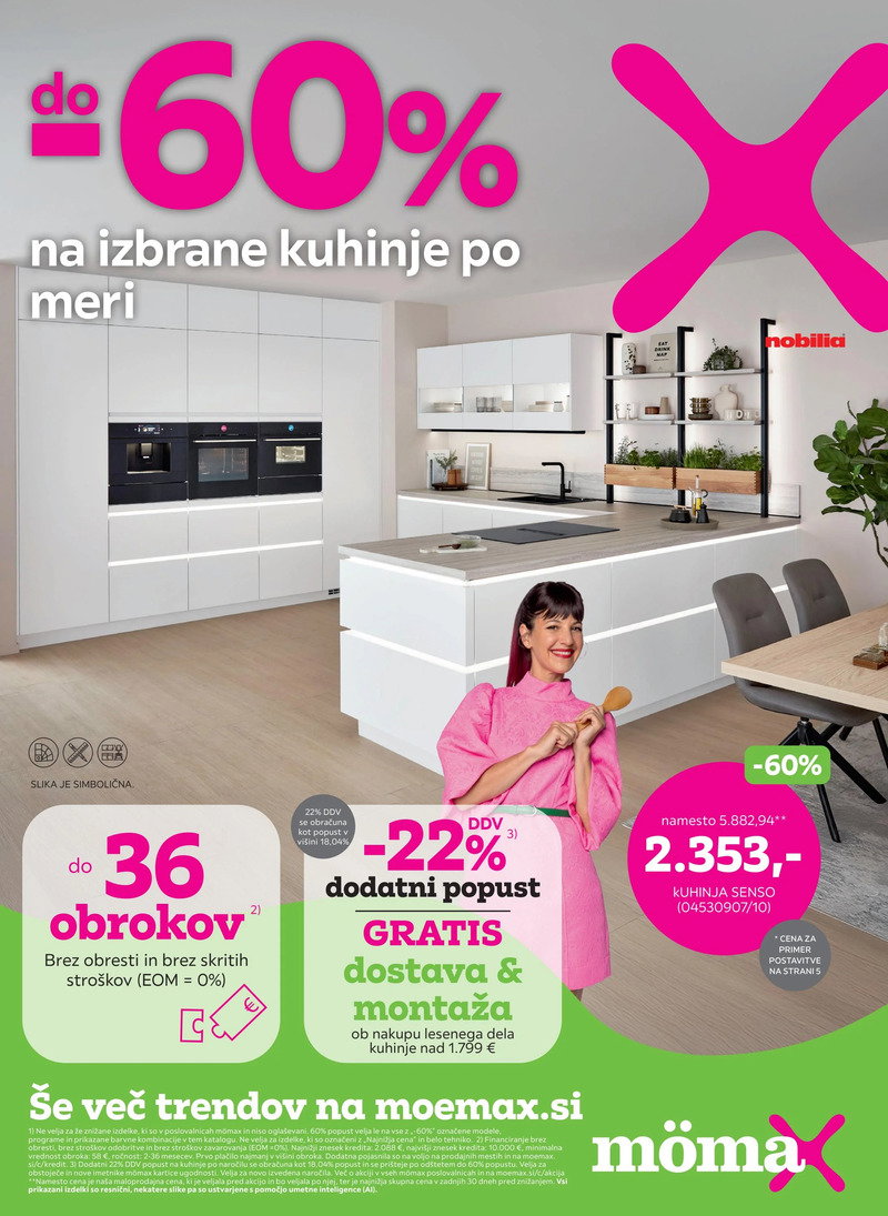 Mömax katalog akcija Do -60% na izbrane kuhinje po meri