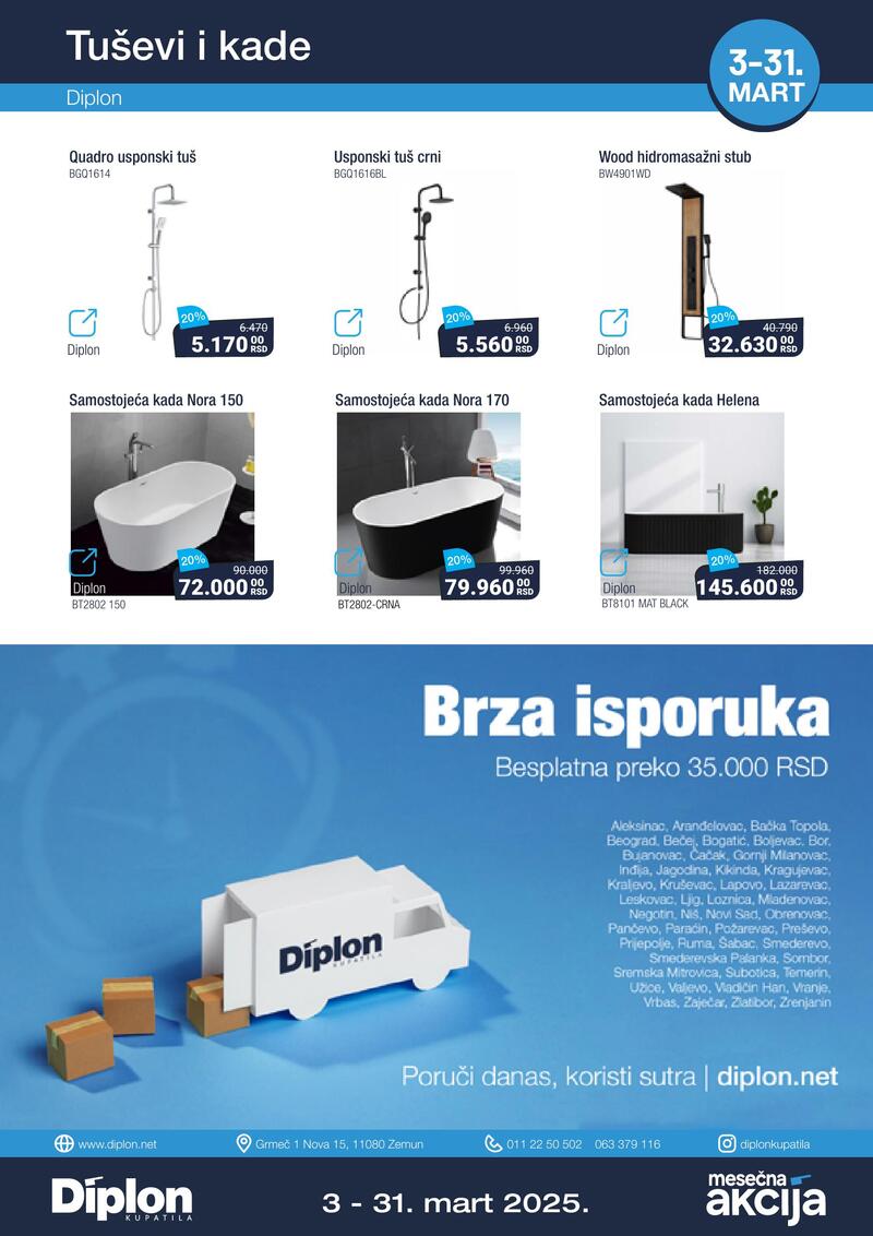 Diplon kupatila katalog akcija