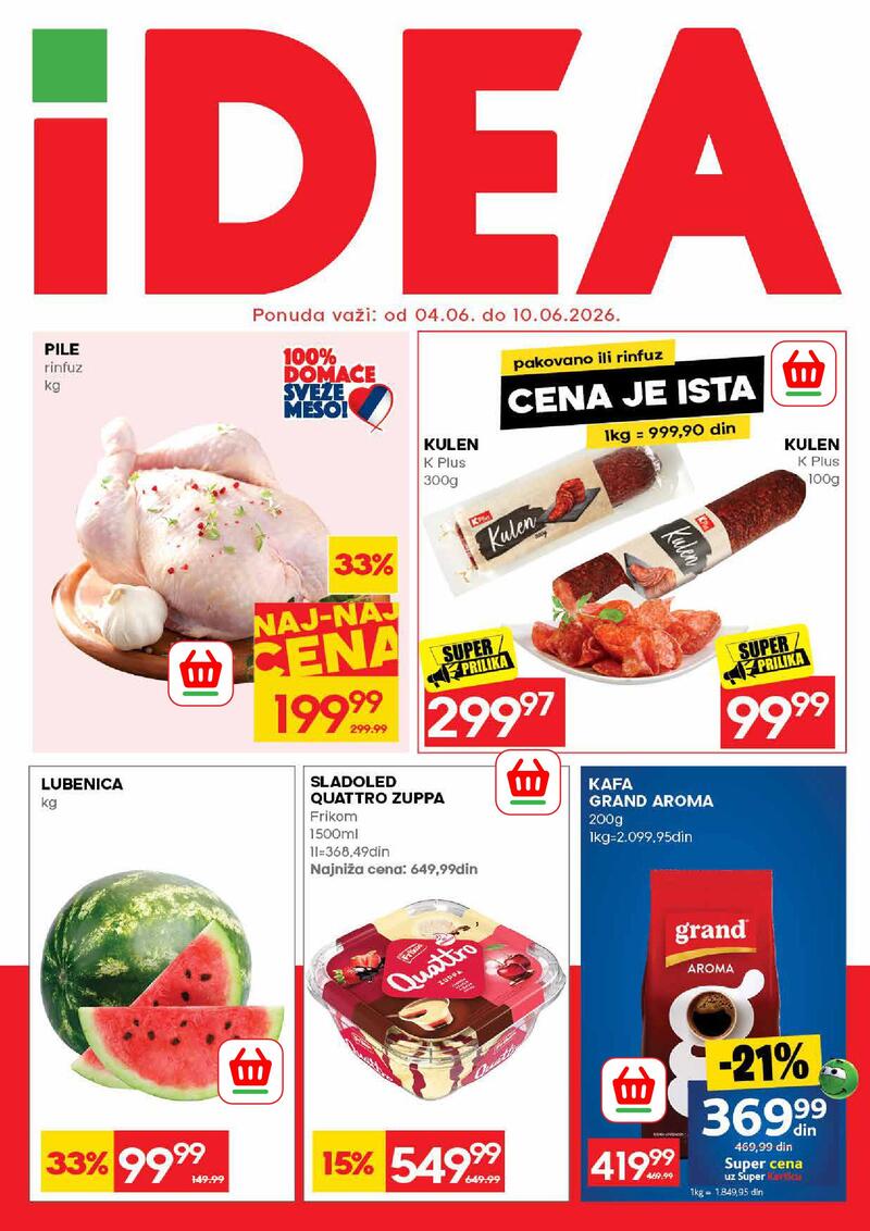 Idea katalog akcija Nedeljna ponuda