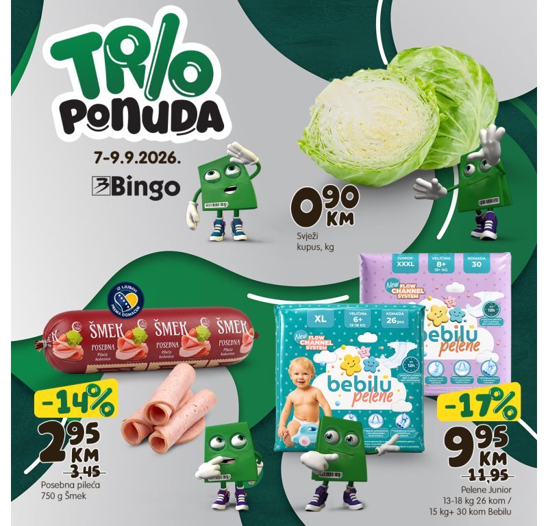 Bingo katalog akcija Trio ponuda