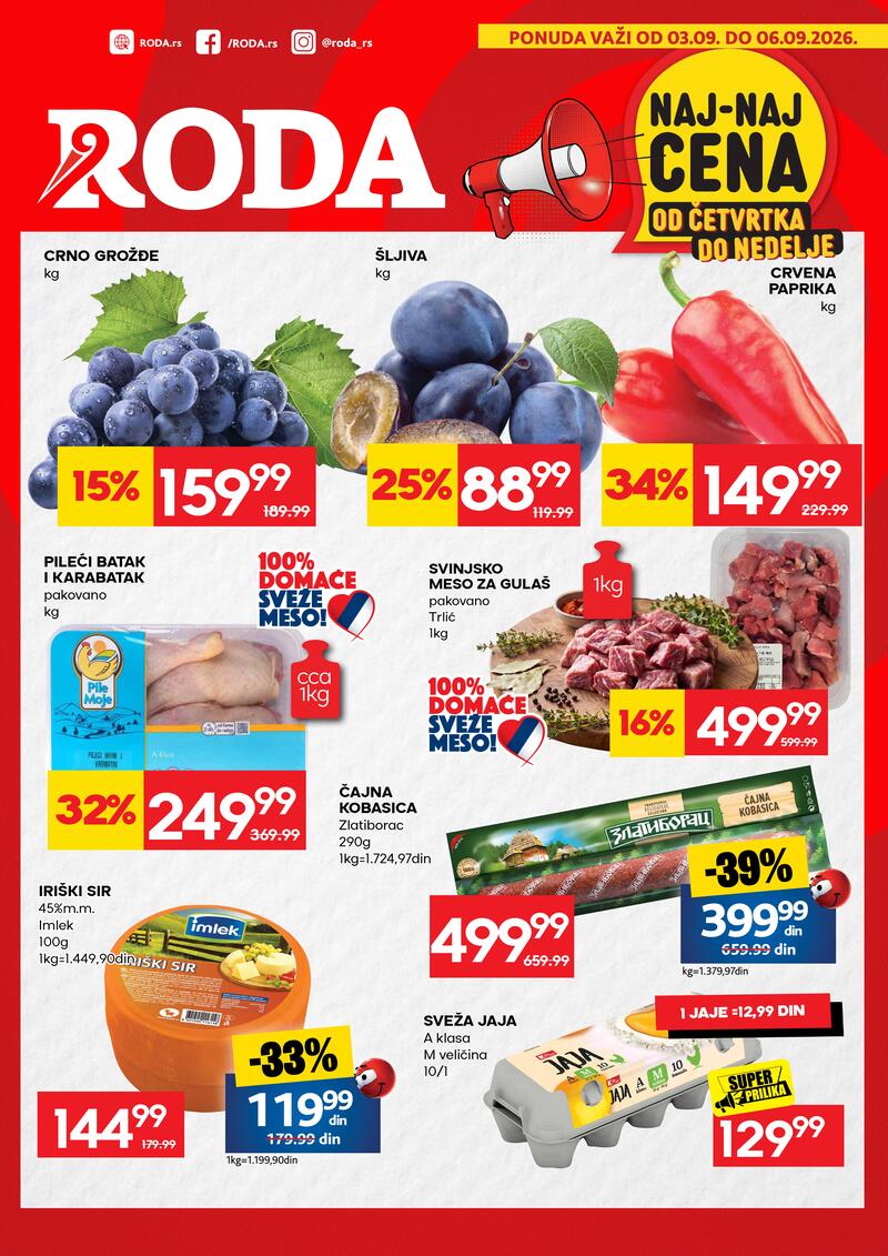Roda katalog akcija Naj-naj ponuda od četvrtka do nedelje