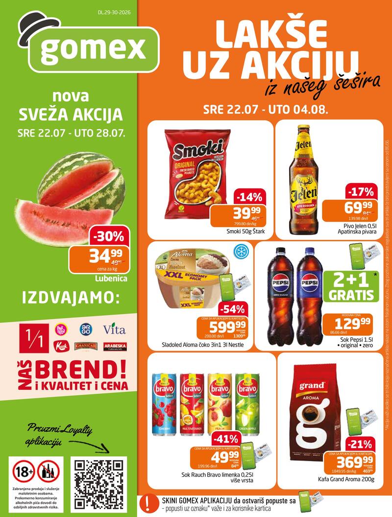 Gomex katalog akcija Gomex katalog hrana
